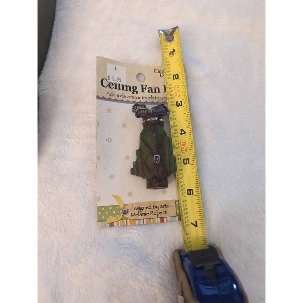 Vintage 1998 Home Interiors GOLF 18th Hole Wall Plaque & Golf Bag Fan Pull